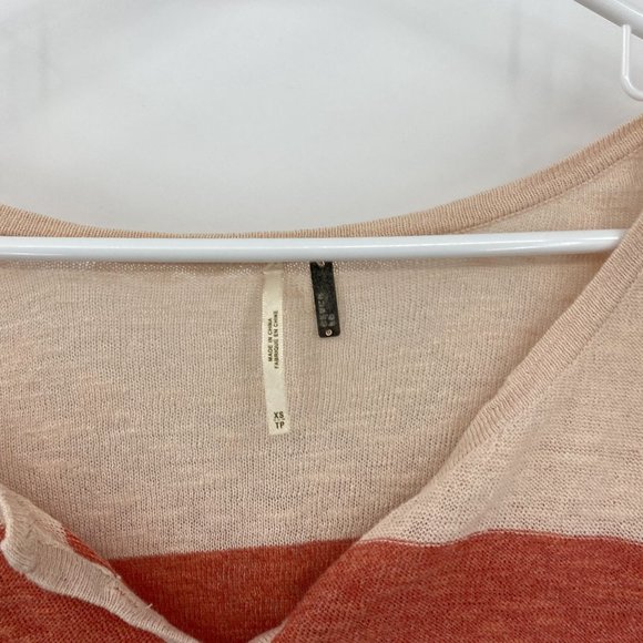 Free People Pink Striped Sweater XS  - Picture 3 of 9